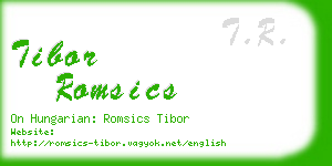 tibor romsics business card